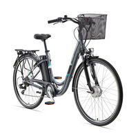 E-BIKE Cityrad Multitalent RC822 Für Damen u. Herren 374,4 Wh Frontmotor 7-Gang-Kettenschaltung 28 Zoll - Anthrazit, Metall (114.5cm) - Telefunken