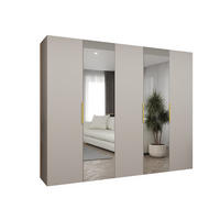 DREHTÜRENSCHRANK 202/250/52 5-türig - Kaschmir/Goldfarben, Holz (250/202/52cm) - MÖBEL KRYSPOL