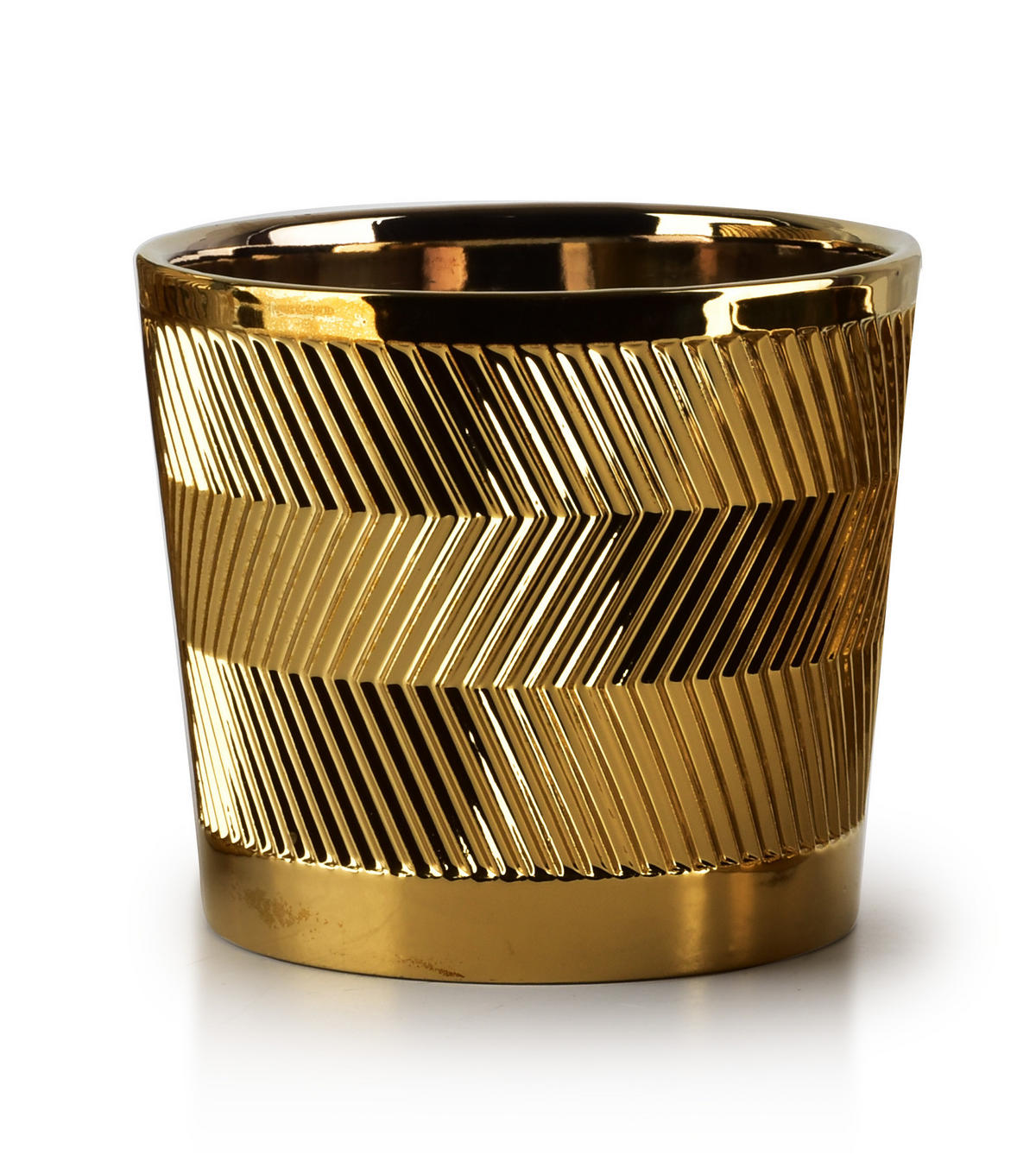 BLUMENTOPF Neva Gold 16.5/16.5/14.5 cm Keramik - Goldfarben, Keramik (14.5cm) - Mondex