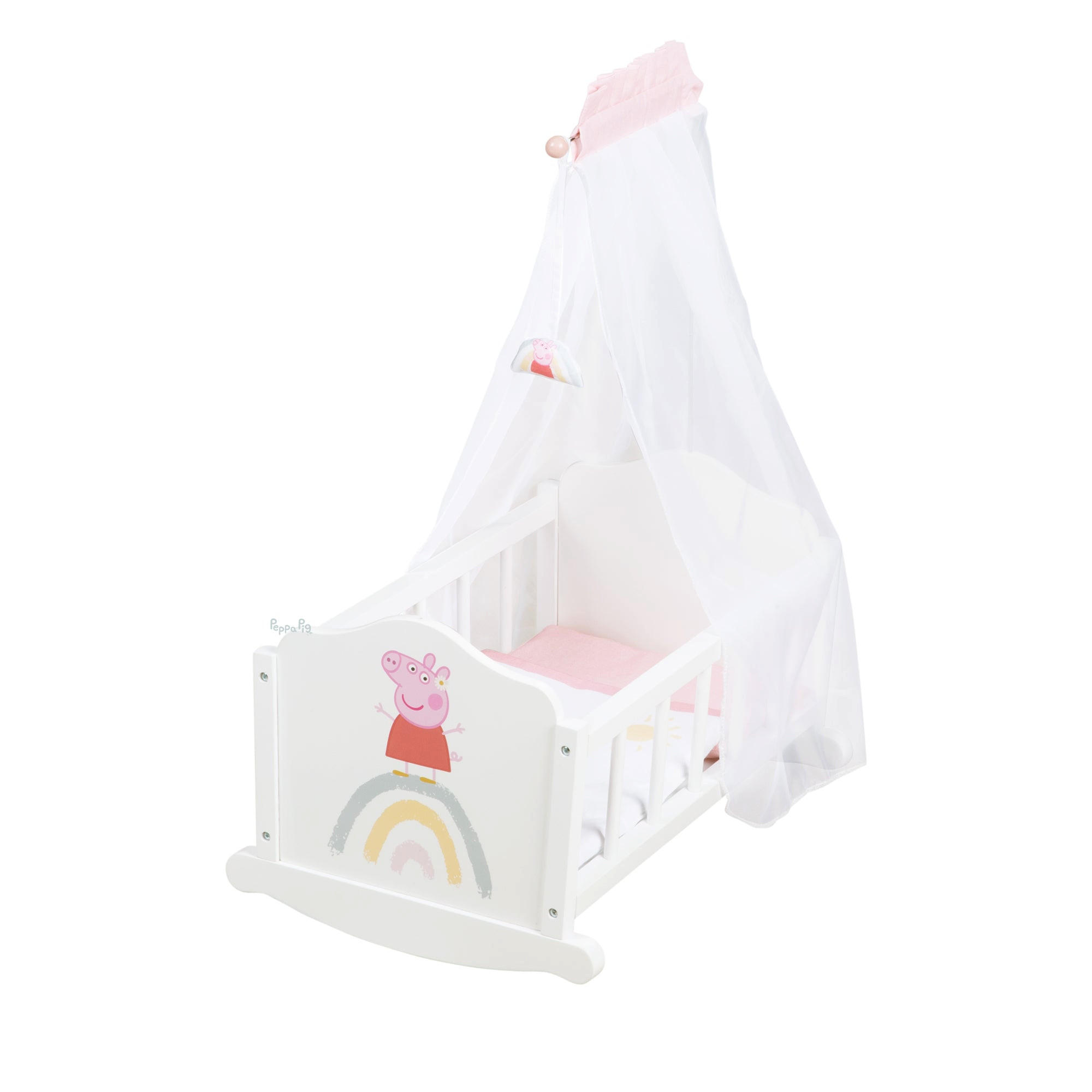 PUPPENWIEGE Peppa Pig - Weiß, Holz (35/61.5/52cm) - Roba