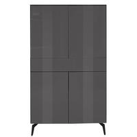 HIGHBOARD Colors in Anthrazit Glas - Grau, Holzwerkstoff (91/140/42cm)