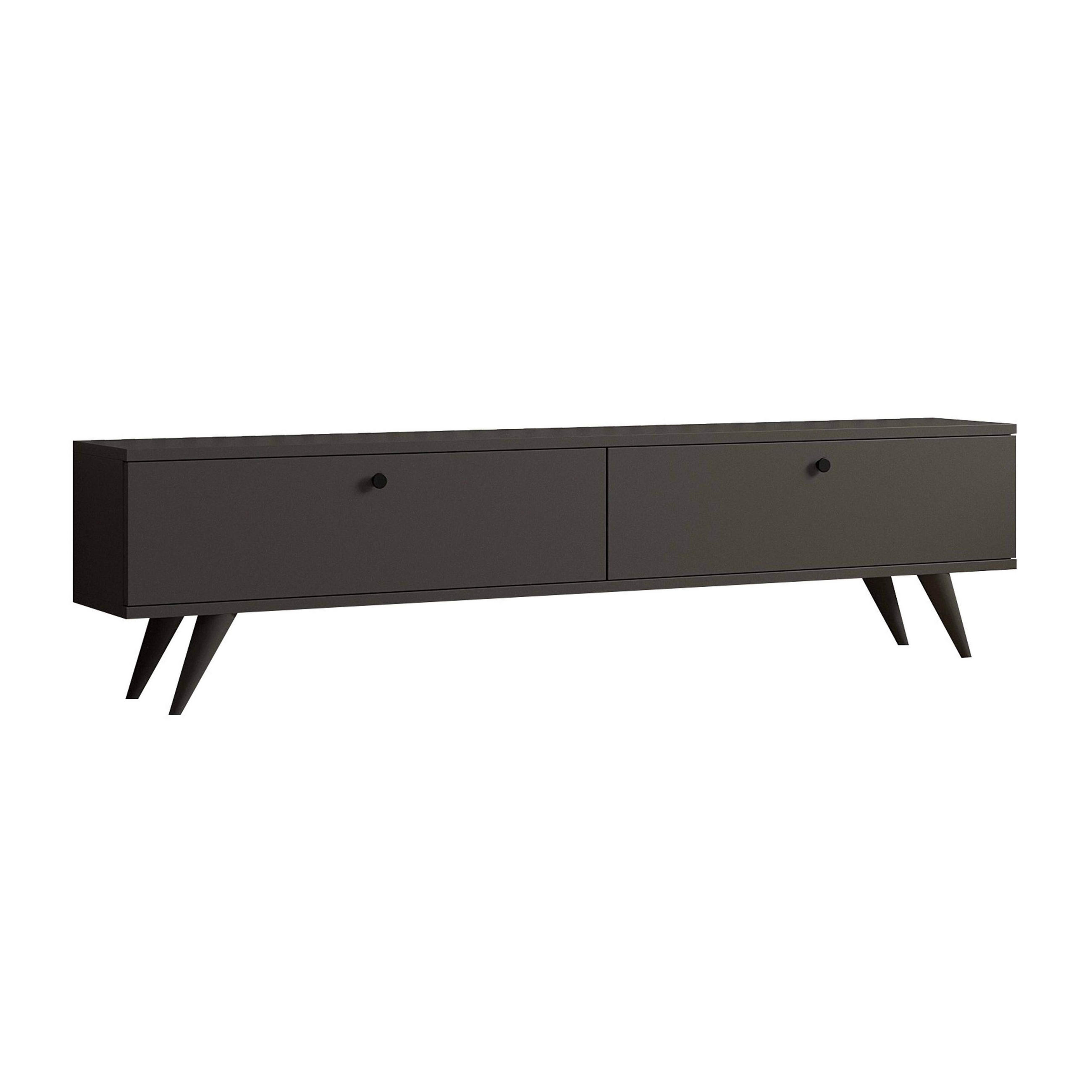 TV-ELEMENT 160 cm, Grau - Grau, Holz (25/40/160cm) - Oviala