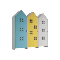 REGALSCHRANK Set Kania 173x37x171 MDF Weiß /Bunt - Blau/Gelb, Holzwerkstoff (173/171/37cm) - 58aufmkessel