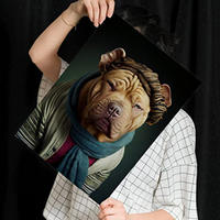 POSTER Chinesisches Sharpei In Voller Farbe Fotostil A3 Rahmenlos - Klar, Papier (29.7/5/42cm) - Nacnic