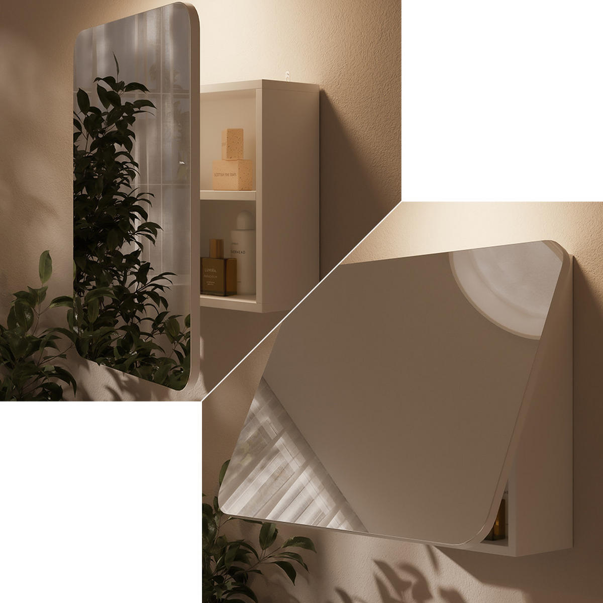 KOUPELNOVÁ ZRCADLOVÁ SKŘÍŇKA Zino Bílá - bílá, kompozitní dřevo (65/50/17.4cm) - Vicco