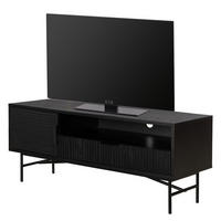 TV-LOWBOARD - Echtholzfurnier - 120 cm - Eichefarben/Schwarz, Holzwerkstoff/Metall (120/50/40cm) - home24