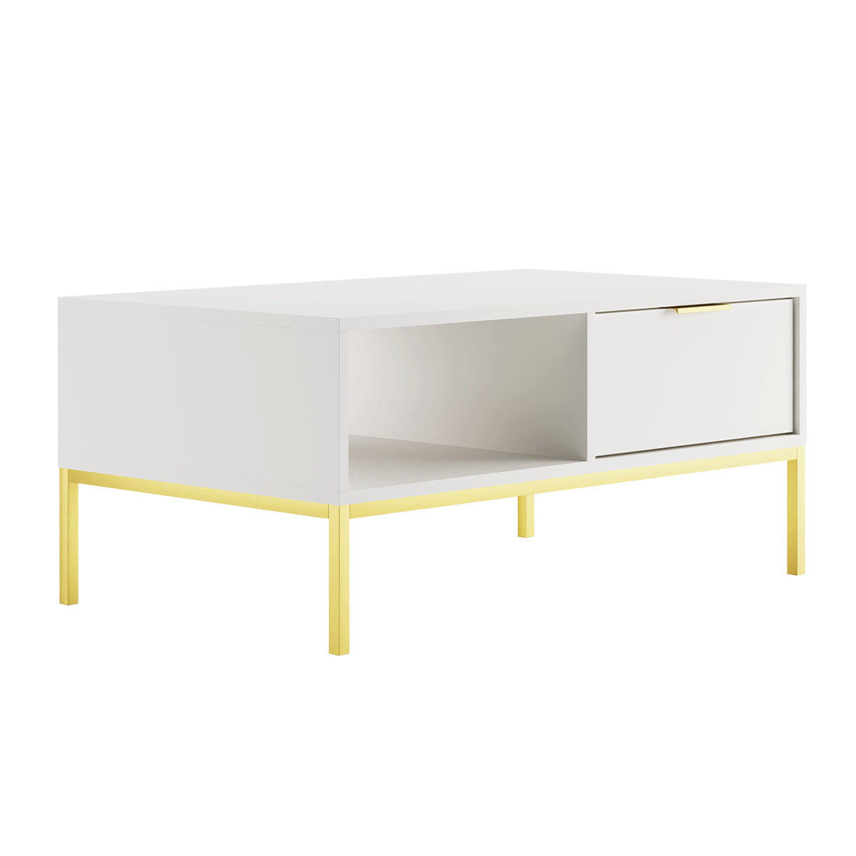 KLUB STOLIĆ Seattle Bijeli - bijela, drvni materijal (60/100/45.4cm) - Petits-meubles