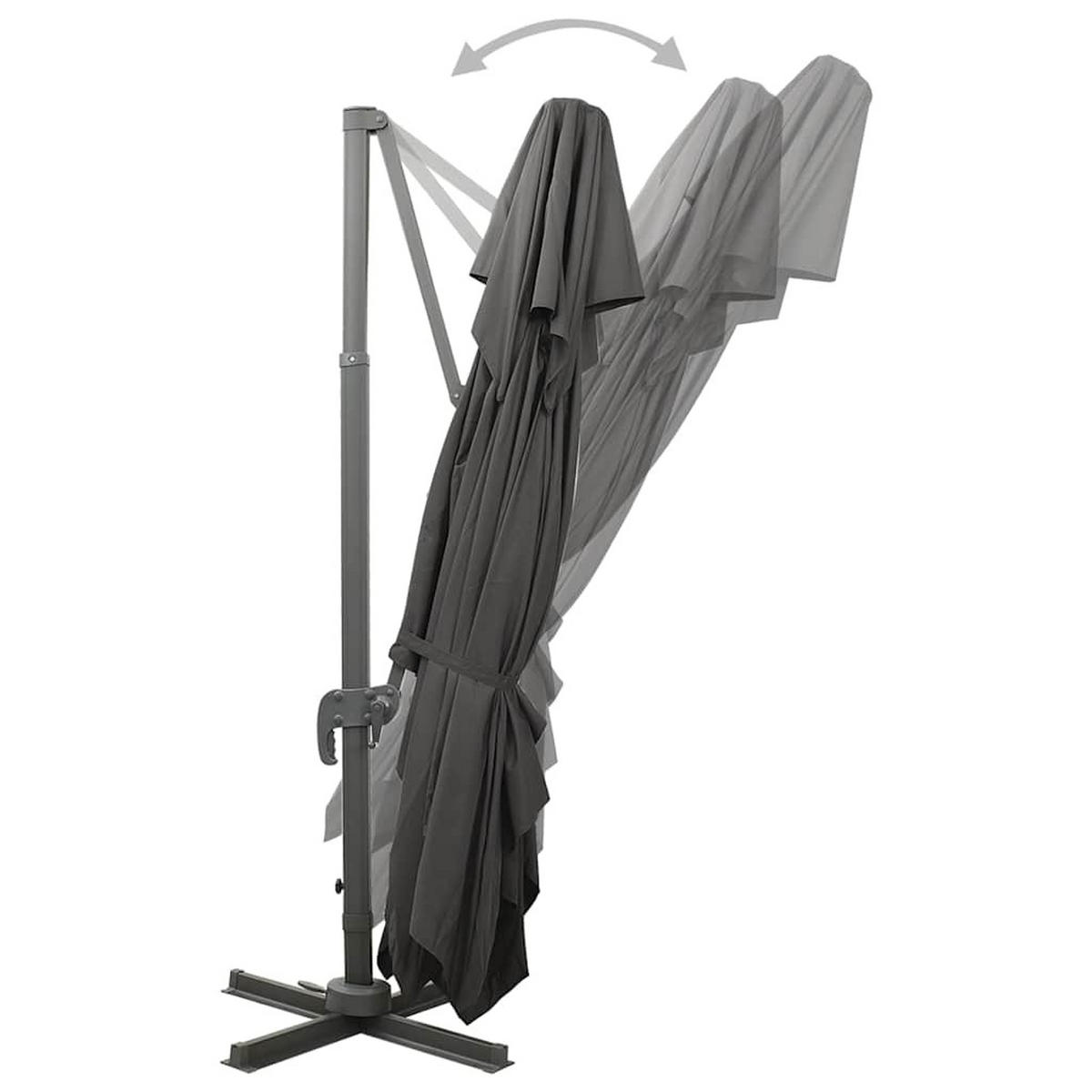 AMPELSCHIRM Mit Doppeldach Anthrazit 400/300 Cm - Anthrazit, Textil (400/300cm) - vidaXL