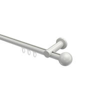 INNENLAUF-GARDINENSTANGEN-SET Platon Luino 140 cm, 1-läufig, 20 mm Ø Weiß - Weiß, Metall (140cm) - INTERDECO