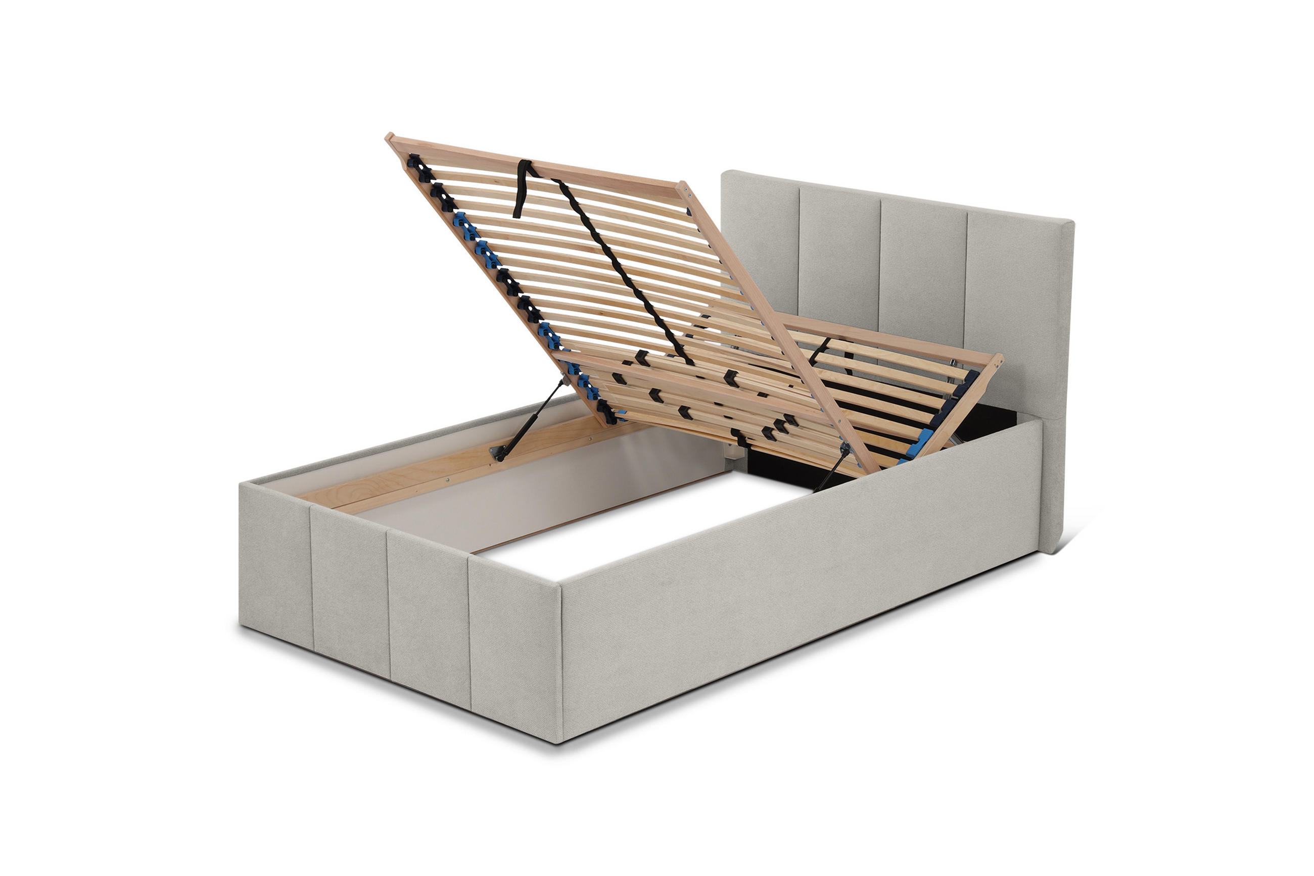 POLSTERBETT Dalas Grau 120 x 200 x 40 cm Bettkasten Mit hochwertiger Matratze H3 (bis 120 kg) und Lattenrost - Grau, Holz (120/200cm) - Halmon Schlafkomfort Betten 