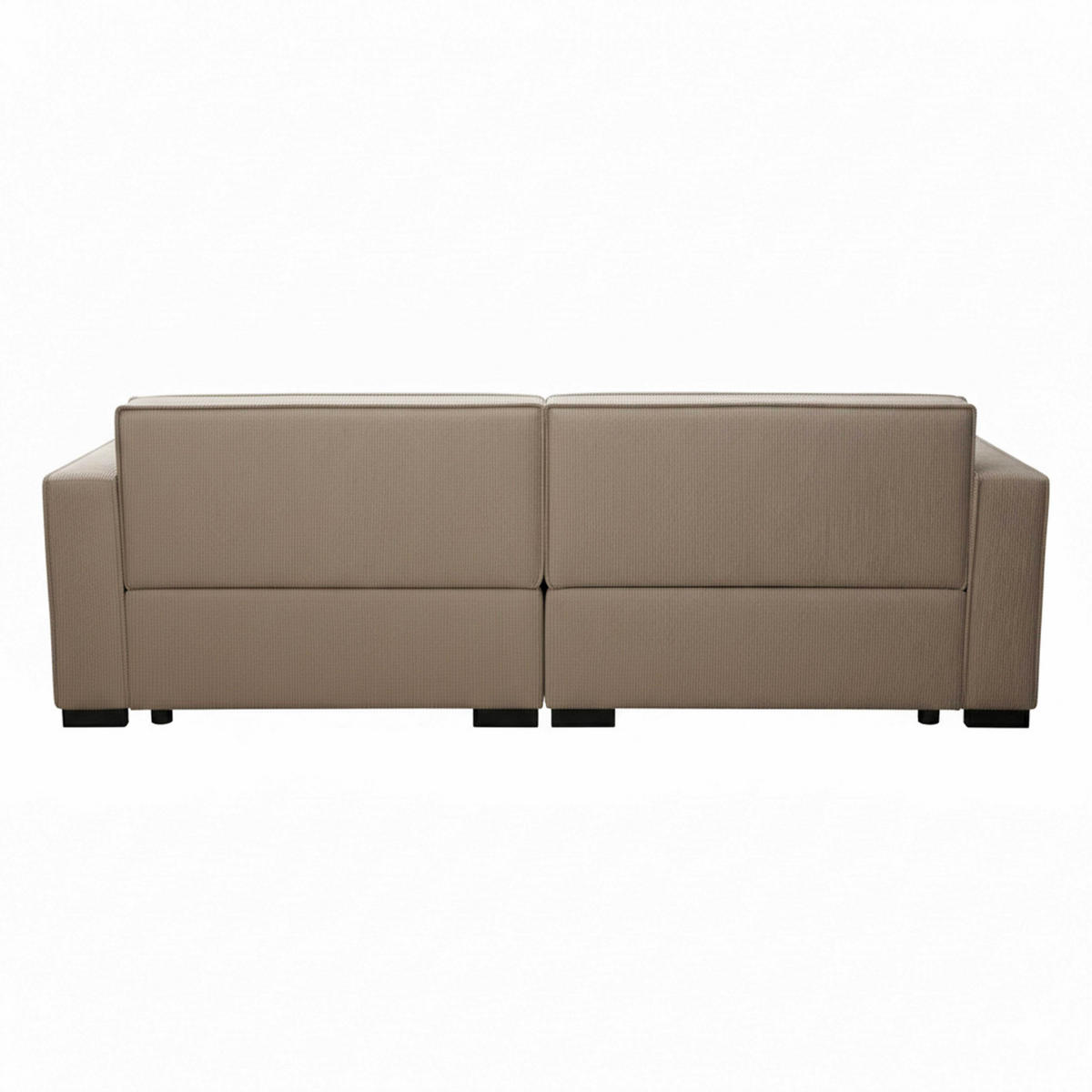 SOFA 3-Sitzer, Taupe - Taupe, Textil (90/76/230cm) - Oviala