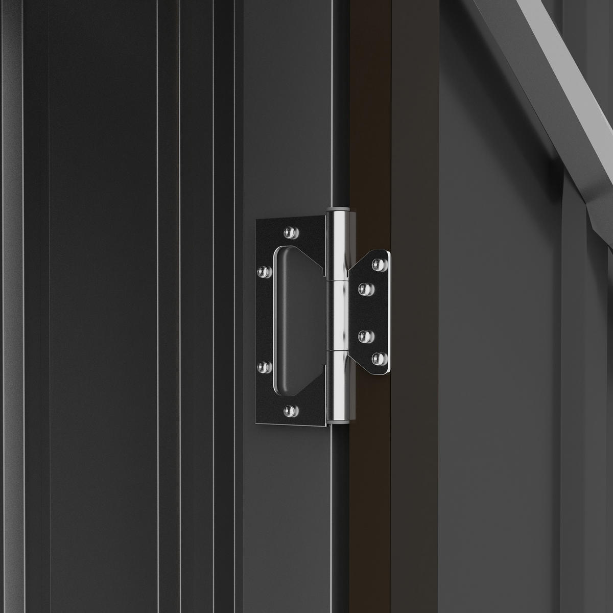 GERÄTESCHUPPEN Pultdach Braun - Braun, Metall (103/160/100cm) - ComfortXL