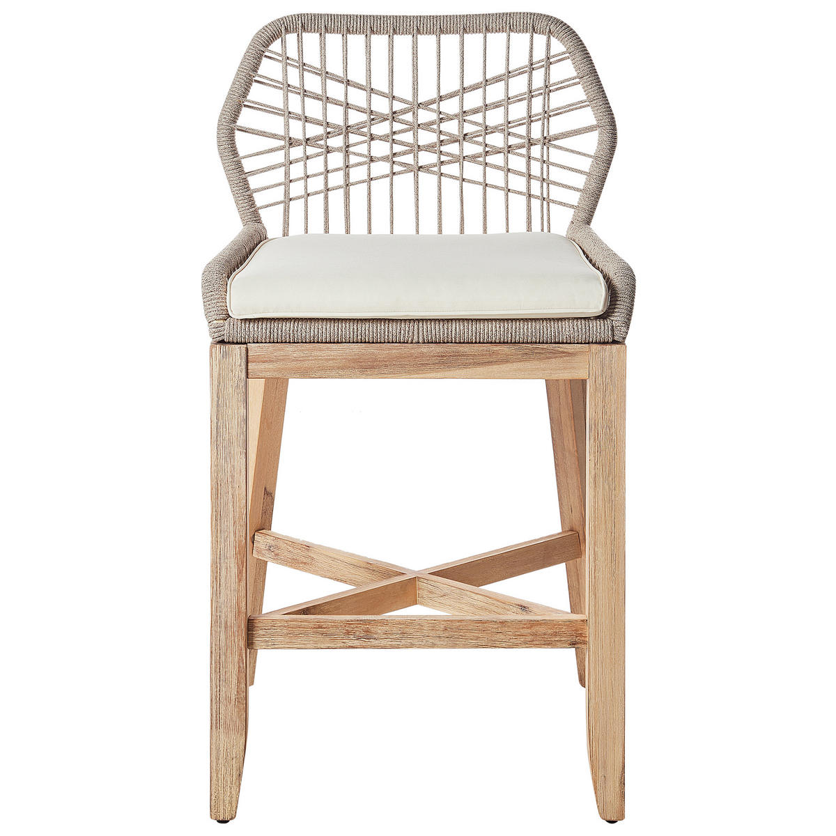 BISTRO-SET 2-Sitzer Heller Holzfarbton Talamone - Hellbraun/Beige, Holz - Beliani