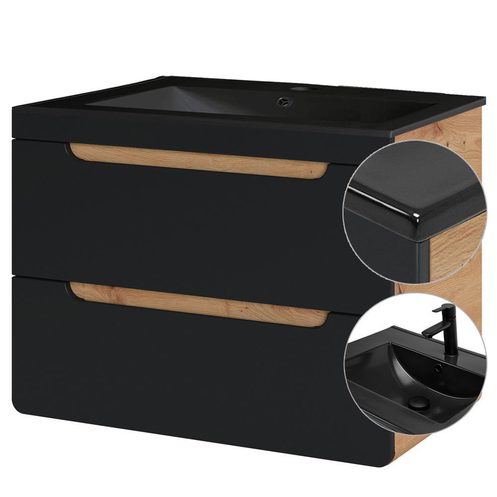 Lomado Waschtisch Anthrazit 81x61x46 cm