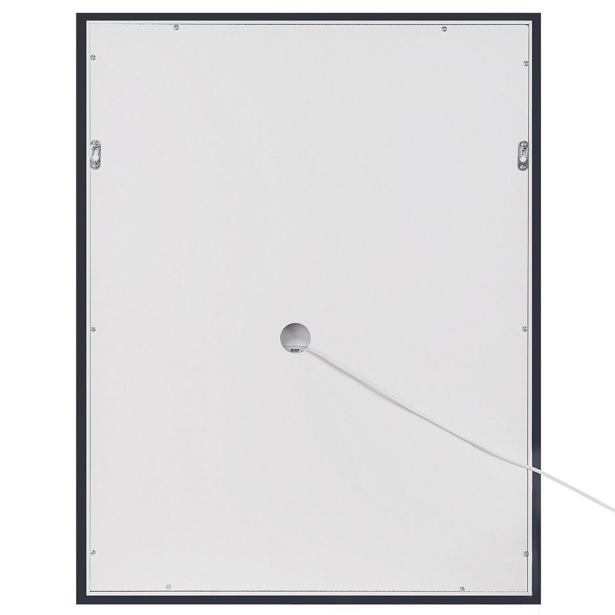 BADSPIEGEL mit LED-Beleuchtung rechteckig 60/80 cm Martinet - Silberfarben, Kunststoff (60/80/4cm) - Beliani