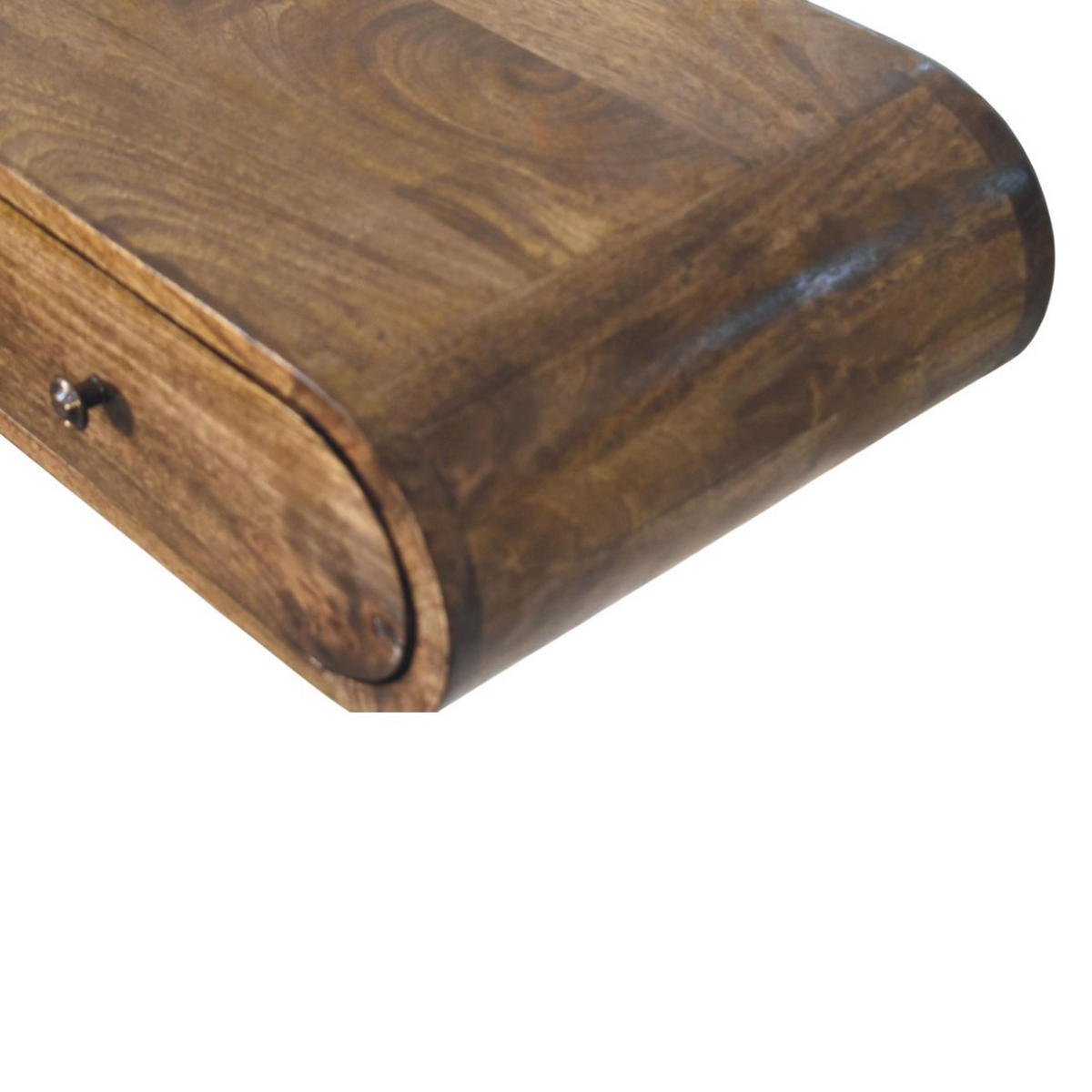 KONSOLEN TISCH Rounded Wandmontage mit 2 Schubladen - Braun, Holz (80/32/15cm) - Artisan Furniture