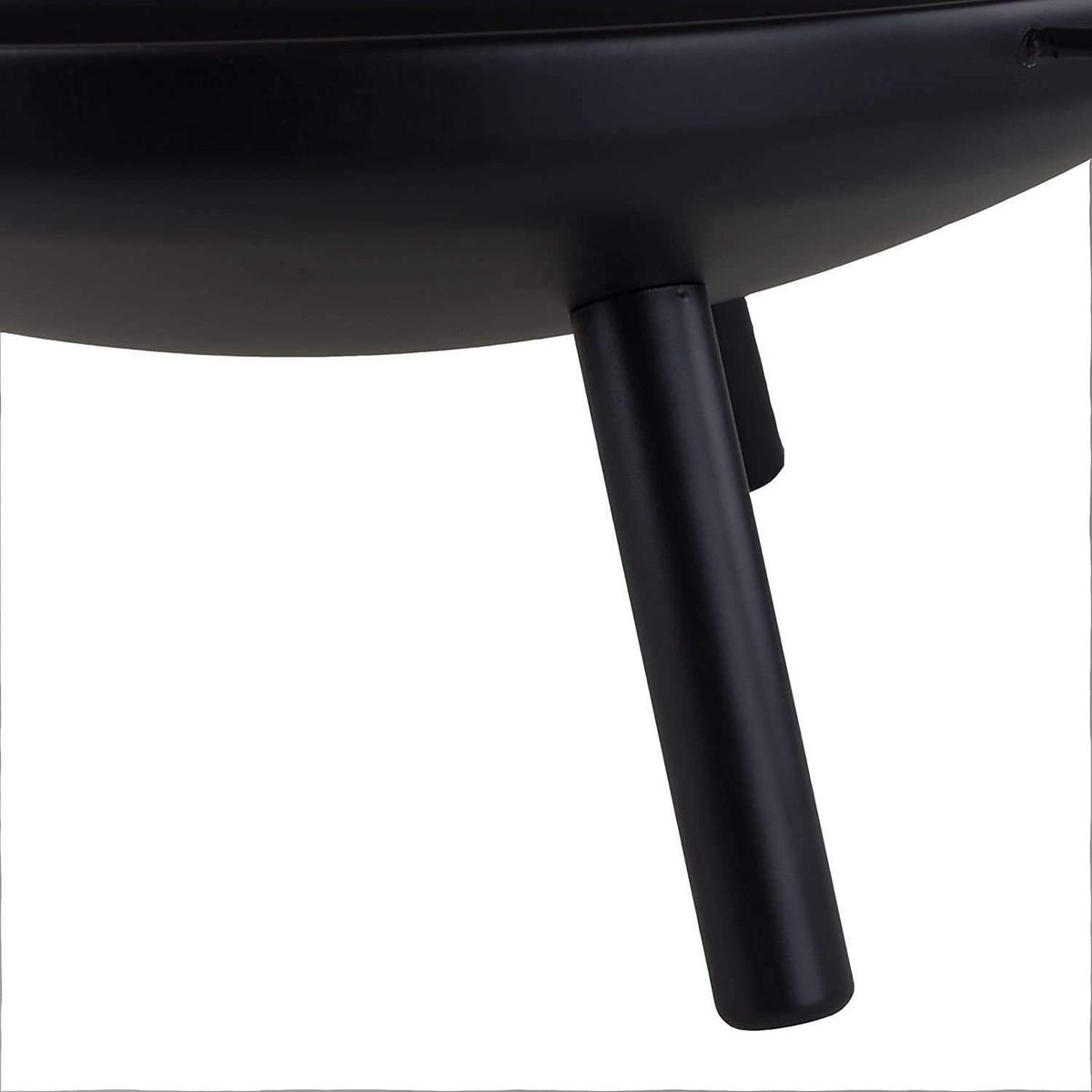 FEUERSCHALE Schwarz Metall Ø60cm mit Griffen, Feuerkorb, Gartenschale, Feuerstelle, Outdoorfeuer, Terrassenfeuer, Gartenheizung, Lagerfeuerstelle - Schwarz, Metall (62/30/62cm) - Resch