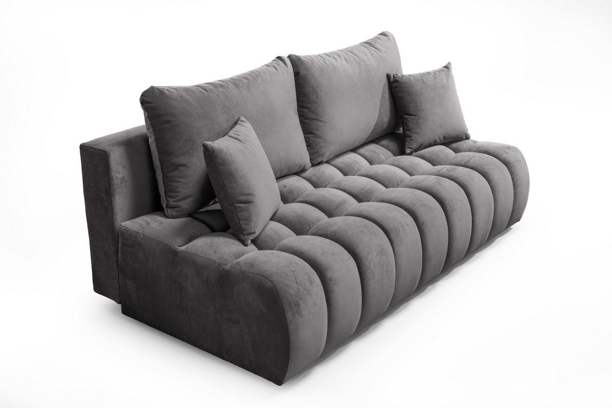 SOFA 200 cm in Graphit - Graphitfarben, Textil (200/92/115cm) - Home Collective