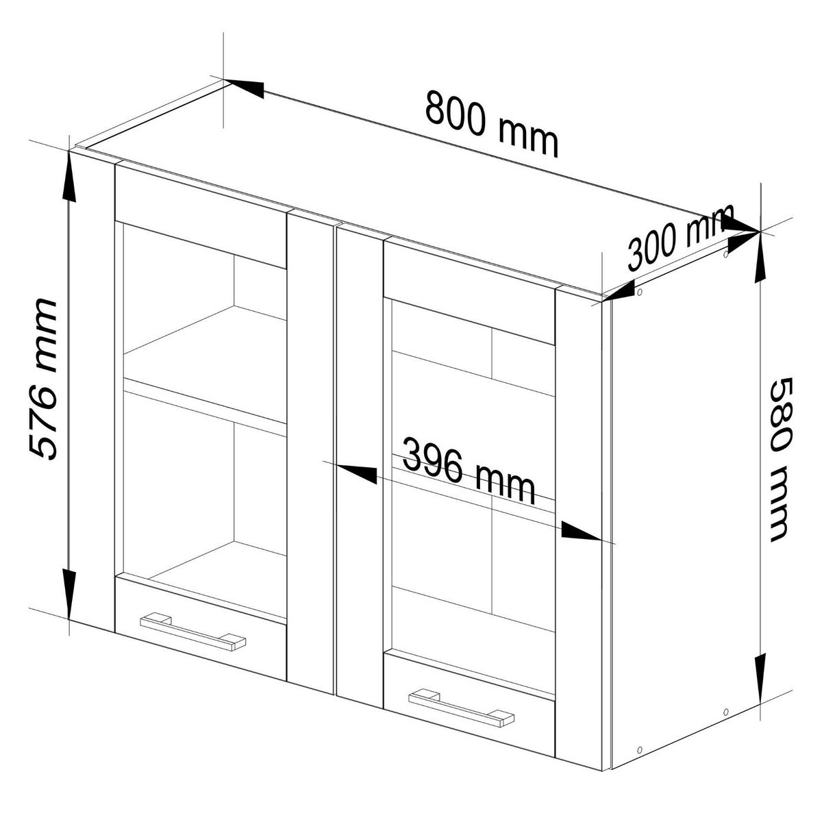 HÄNGESCHRANK Weiß, Beton 58/80/30,5 - Hellgrau/Weiß, Holzwerkstoff (80/58/30cm) - RAUMHIRSCH FURNITURE
