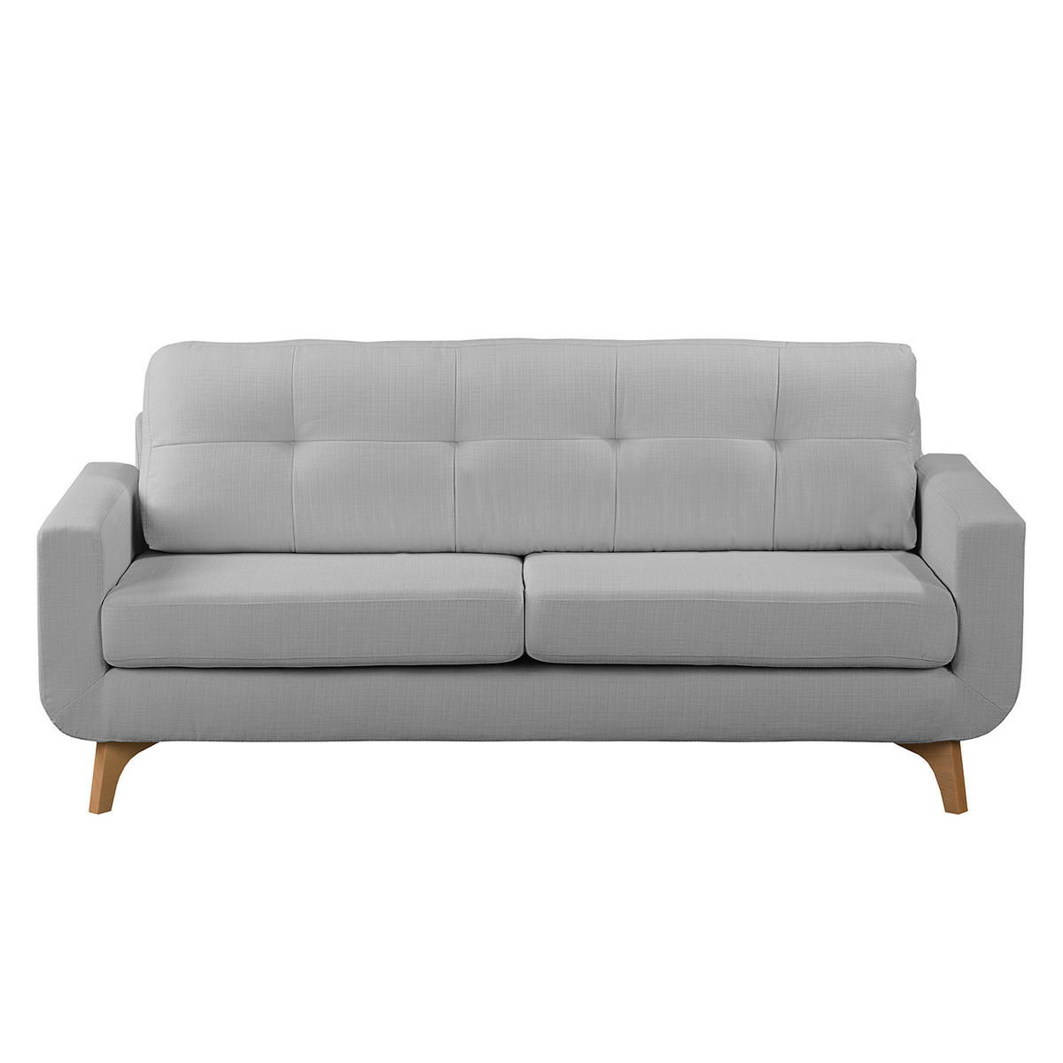 3-SITZER SOFA - Strukturstoff - Grau, Textil (198/88/90cm) - home24