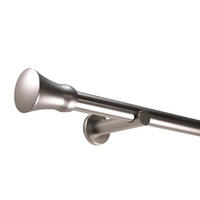 GARDINENSTANGE 1-Lauf Kegel - Silberfarben, Metall (320cm) - Deco-Raum
