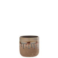 BLUMENTOPF TRÖPFC - Töpferei - Beige - S - Ø 15 cm - Beige, Keramik (15/15cm) - J-Line