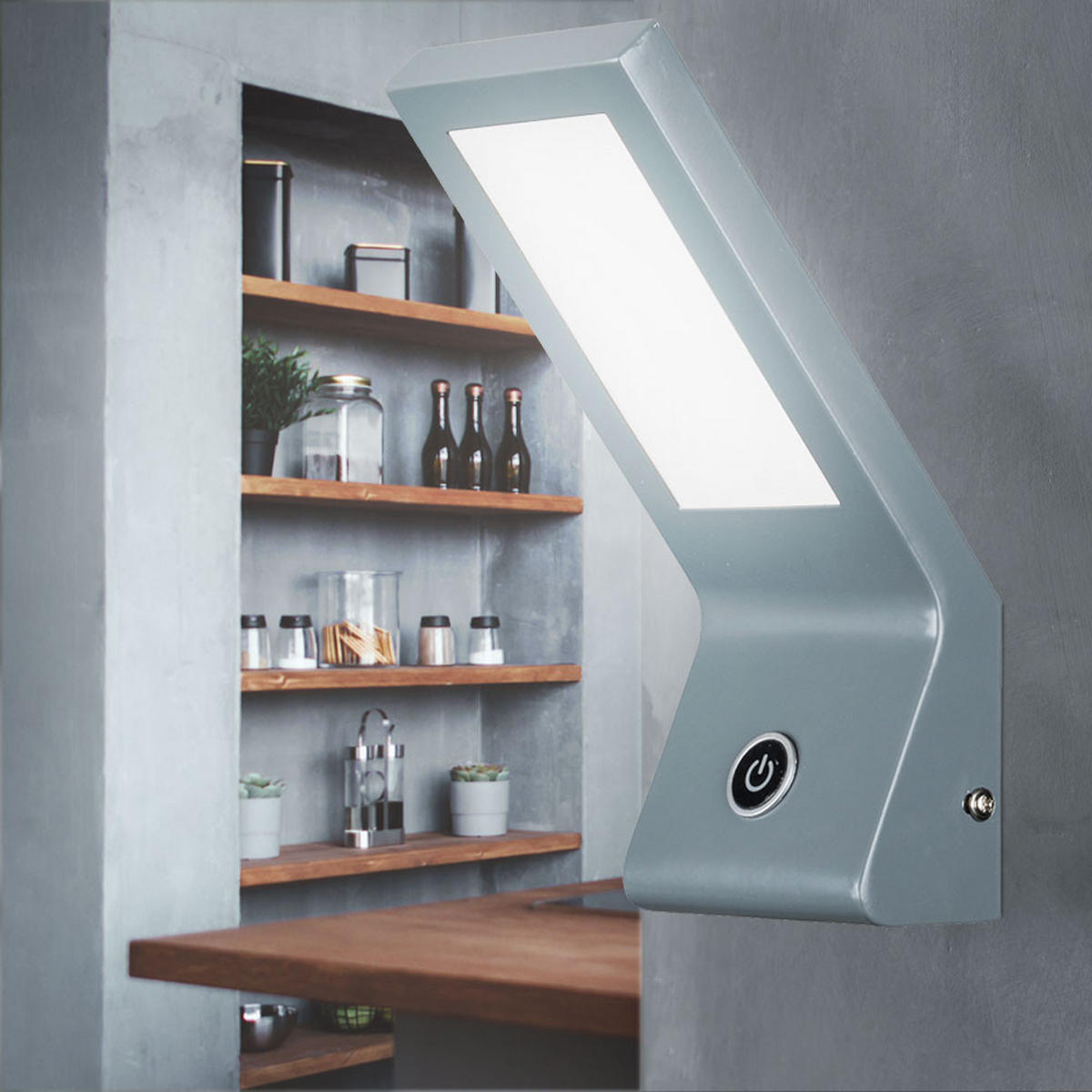 LED WANDLEUCHTE Metall Opal Anthrazit - Anthrazit, Glas (9/22/13cm) - Globo Lighting