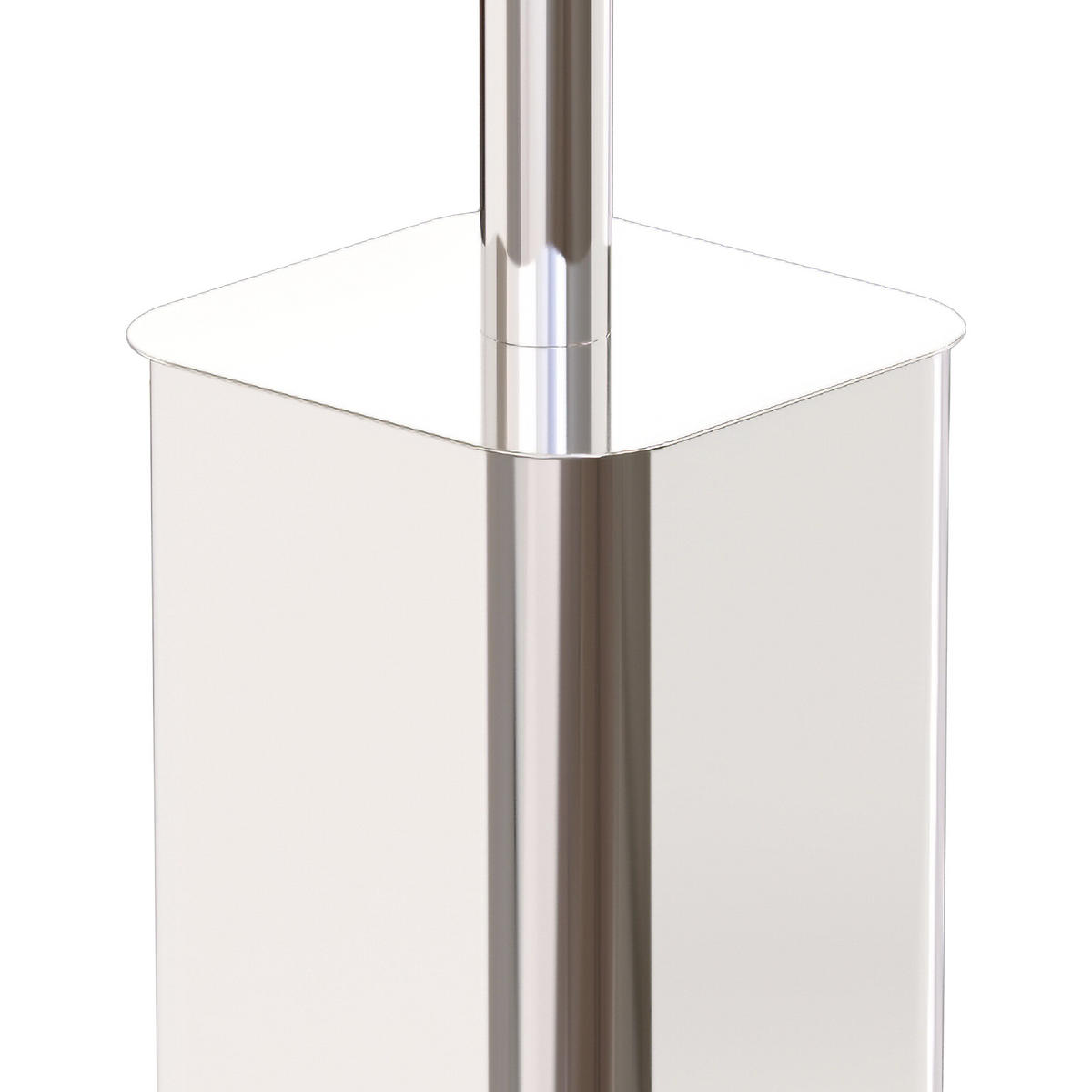 WC-BÜRSTENHALTER - Silberfarben, Kunststoff/Metall (9/45/8cm) - Relaxdays