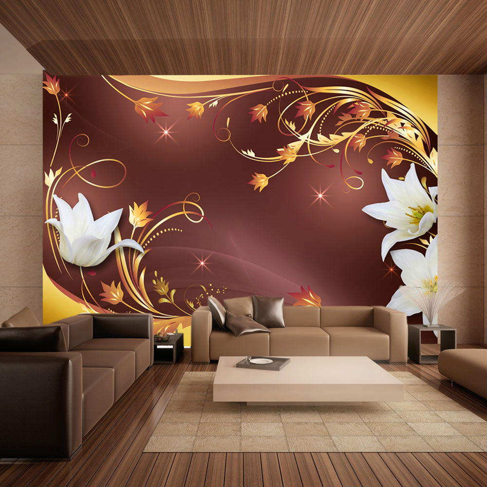 VLIESTAPETE Braun 300/210 cm - Goldfarben/Braun, Textil (300/1cm) - KUNSTLOFT
