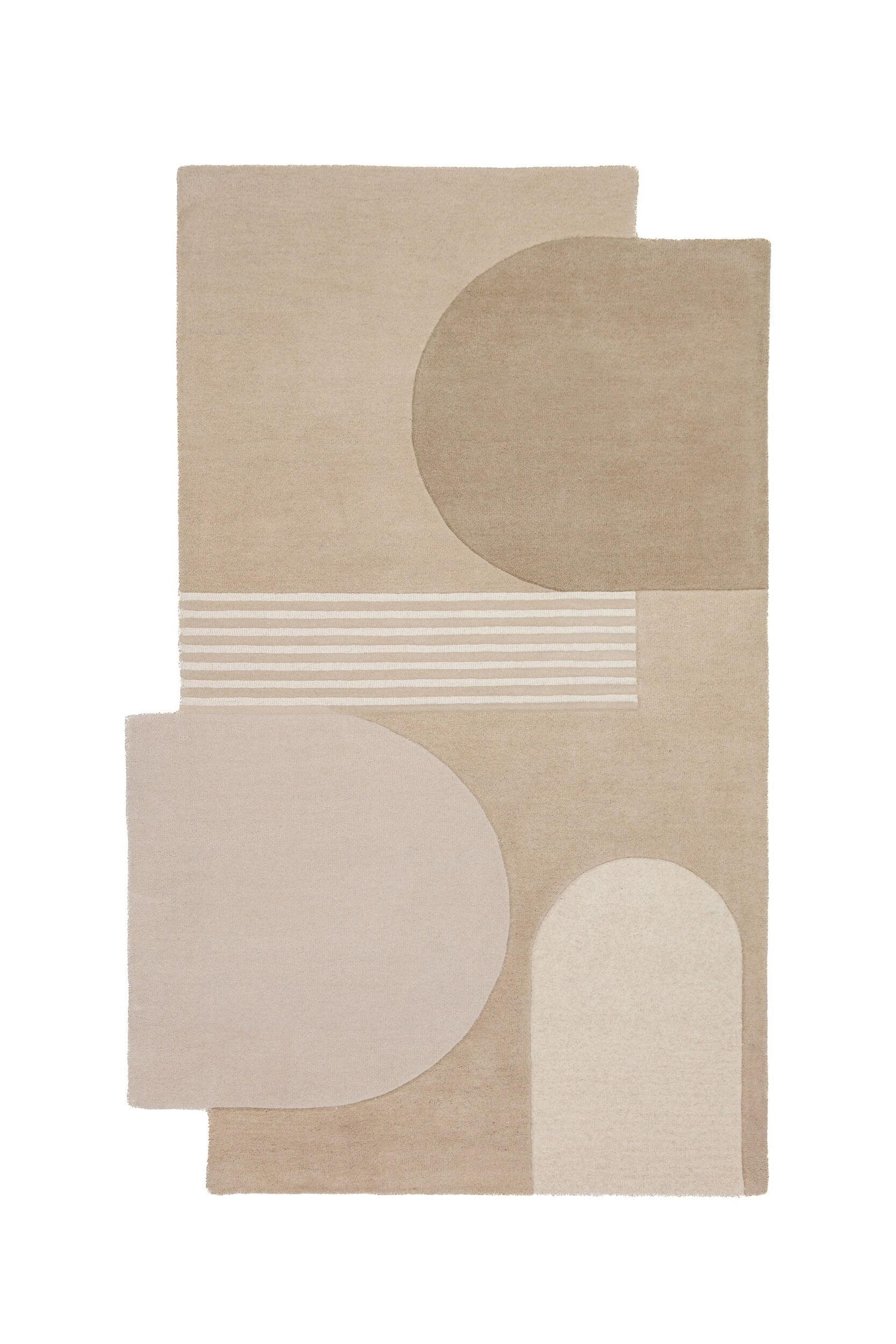 TEPPICH aus Wolle HALLEIN in Natur, geometrisch-abstrakt, 200 x 290 cm - Beige, Textil (200/290cm) - KADIMA DESIGN