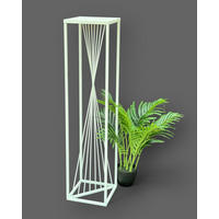 BLUMENSTÄNDER Metall Weiß Eckig 100 cm - Weiß, Metall (24/100/24cm) - DanDiBo