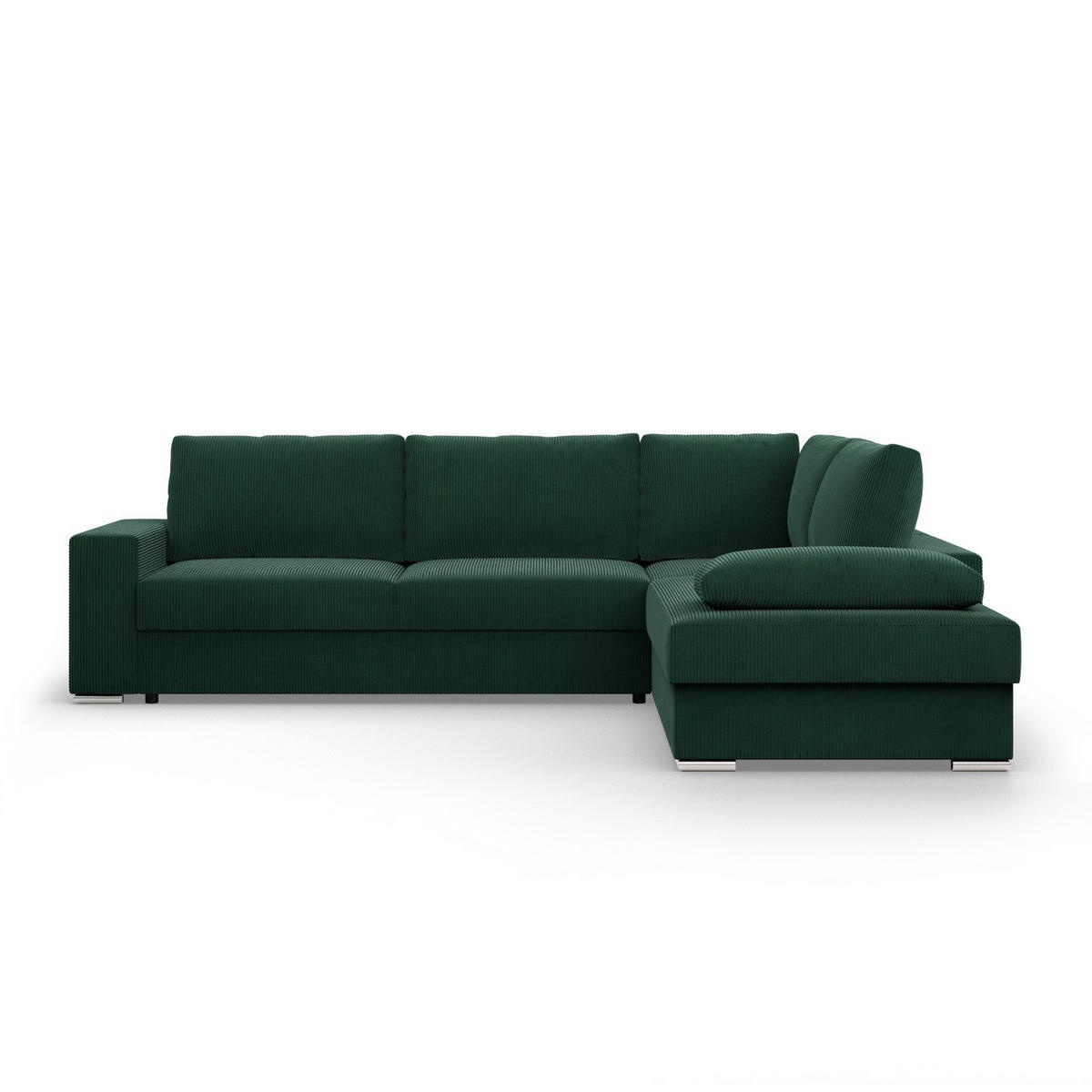 ECKSOFA MIT SCHLAFFUNKTION VELANO Dunkelgrün - Dunkelgrün, Textil (231/287cm) - Mebligo