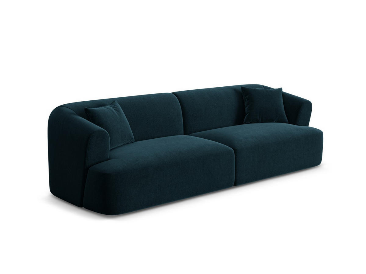 MODULARES-SOFA Campi aus Samt petrol 4 Sitzplätze - Petrol, Textil (90/70/255cm) - Cosmopolitan Design