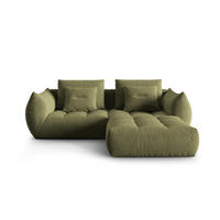 SOFA modular Bloom aus Samt hellgrün 3 Sitzplätze - Hellgrün, Textil (216/232cm) - Micadoni