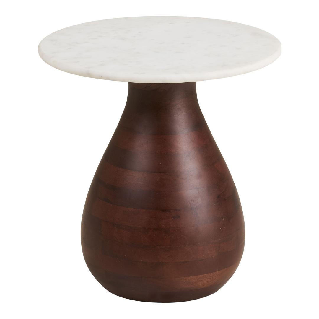 BEISTELLTISCH, Klara, Weiß, Stein, 40 x 40 x 41 cm - Weiß, Stein (40/40/41cm) - ebuy24