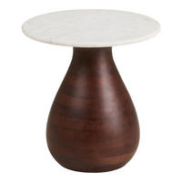 BEISTELLTISCH, Klara, Weiß, Stein, 40 x 40 x 41 cm - Weiß, Stein (40/40/41cm) - ebuy24