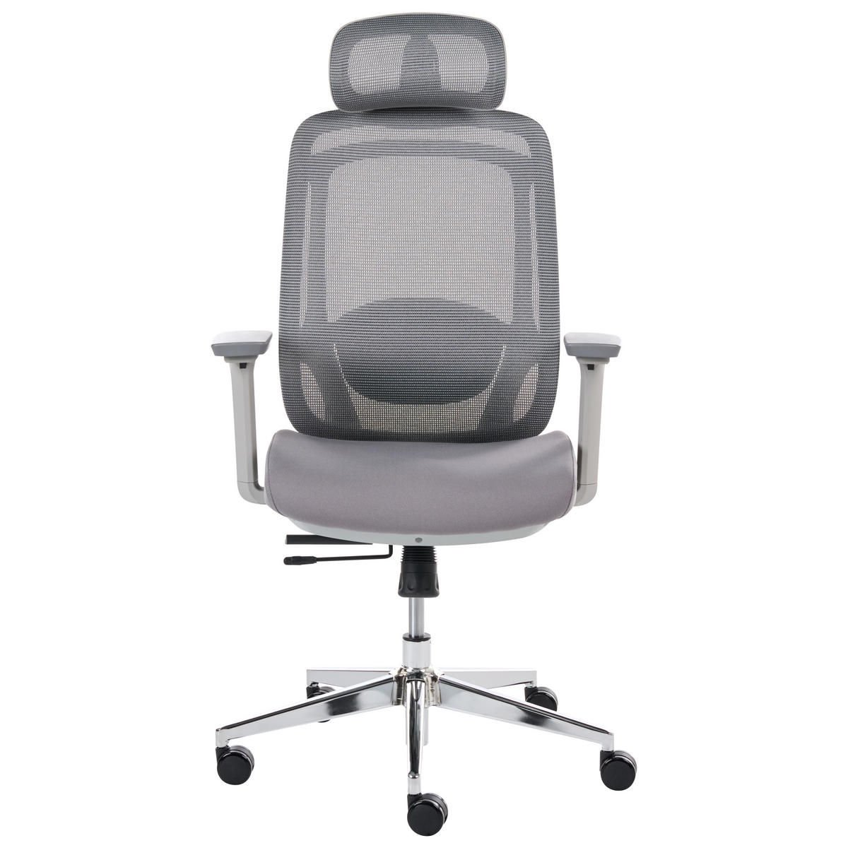 BÜROSTUHL Grau Olyra - Grau, Textil (60/119/72cm) - Beliani