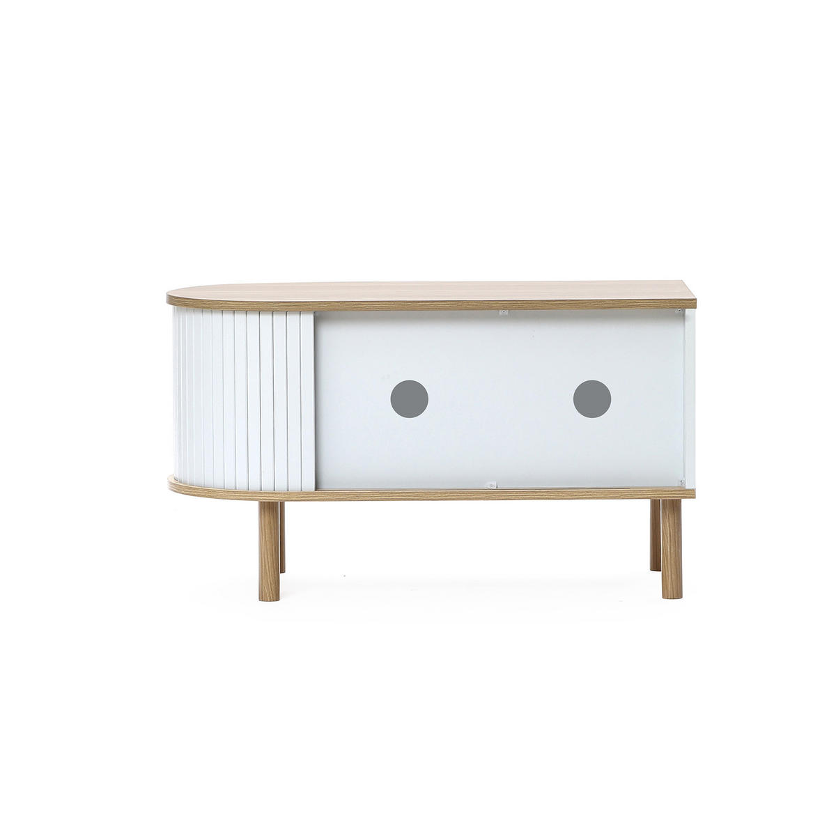 COUCHTISCH mit 2 Türen | B80 x T40 x H45 cm - Grau, Holzwerkstoff (40/80/45cm) - Hometopia