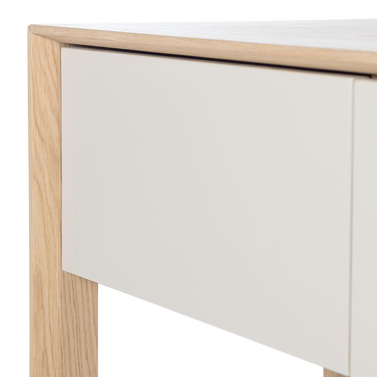 TV-LOWBOARD - Eiche teilmassiv, Mushroom Creme / Eiche Hell - Creme, Holzwerkstoff (185/44/45cm) - home24