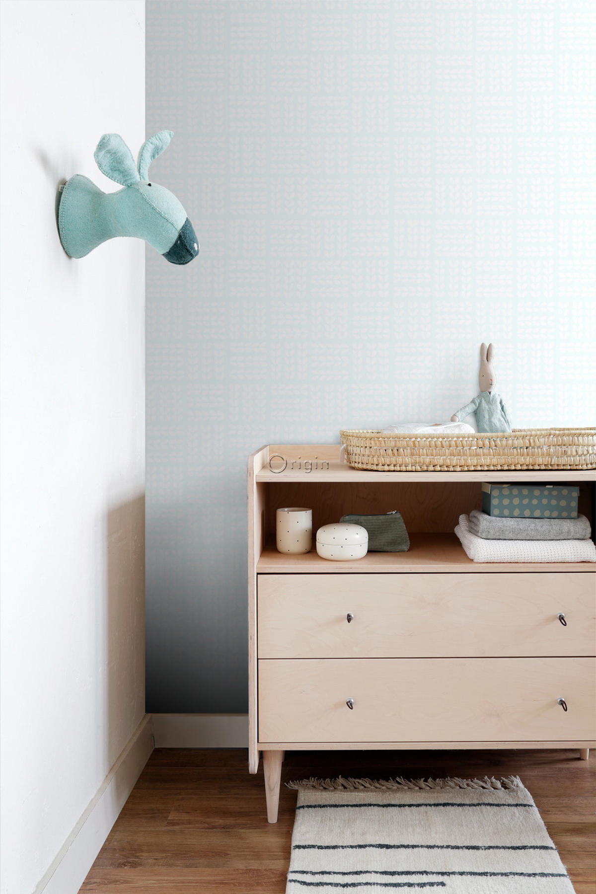 TAPETE Blätter 53 cm x 10.05 m - Grün, Papier (53/1000cm) - Origin Wallcoverings