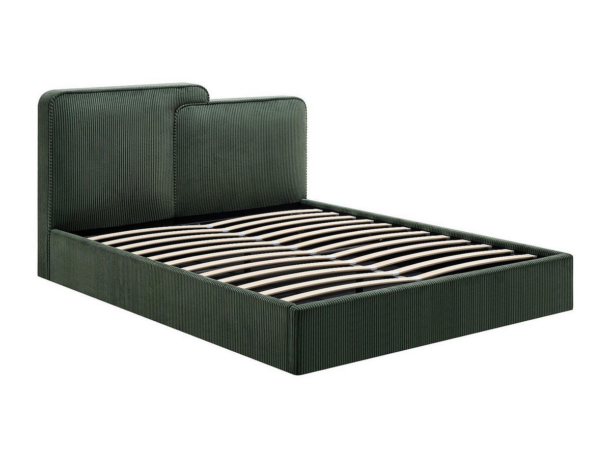 BETT mit Bettkasten - 2 Personen - stoff - tannengrün Nayola - Waldgrün, Textil (140/190cm) - Vente-Unique