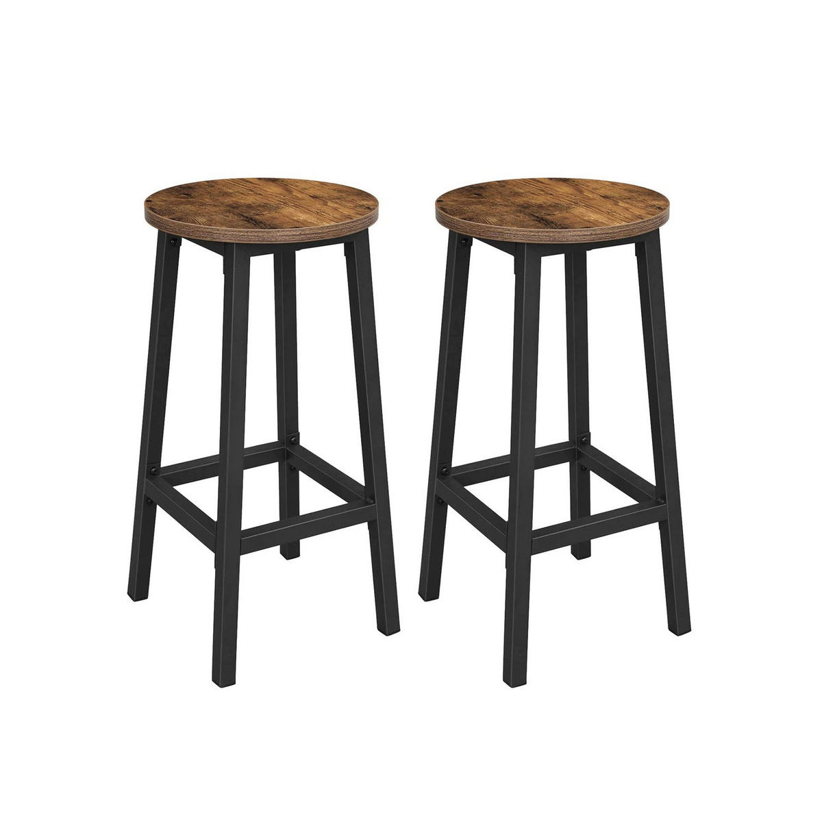BARHOCKER 2ER-SET - Braun, Holzwerkstoff (32/65/32cm) - Hansiro
