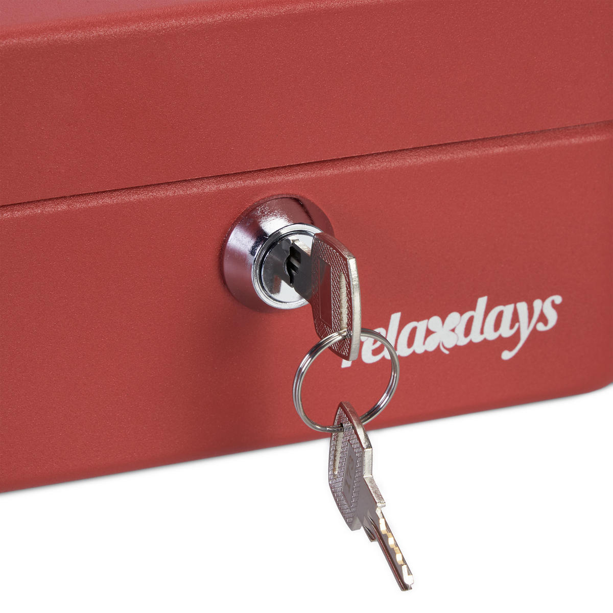 GELDKASSETTE Euro-Münzzählbrett - Rot, Kunststoff/Metall (16/8.5/20cm) - Relaxdays