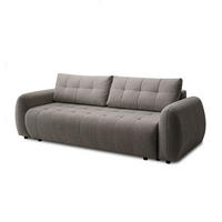 SOFA OMEGA Zweisitzer mit Schlaffunktion, Rosa 21 - Braun, Textil (252/92/105cm) - Lookway