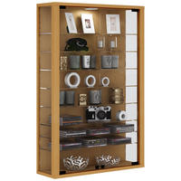 VITRINENSCHRANK Braun - Braun, Holzwerkstoff (59/90/18cm) - ebuy24