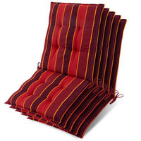 NIEDERLEHNER Sun-NL 105x50x8cm Rot-Gestreift (5tlg) - Rot, Textil (50/100cm) - Beautissu 