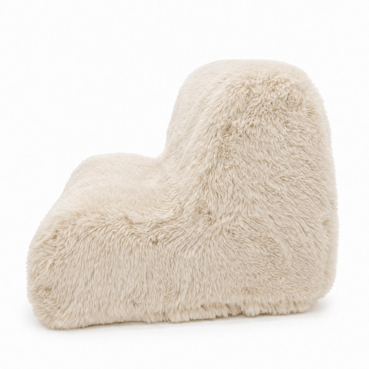 KINDERSESSEL Mammoth flauschig - Beige, Textil (40/50/60cm) - MeowBaby
