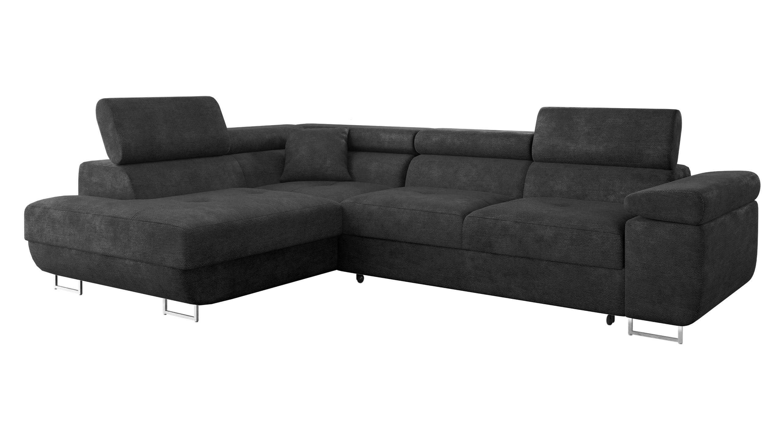 ECKSOFA Torezio, Seite: Links - Anthrazit, Holz/Textil (274/203cm) - MIRJAN24