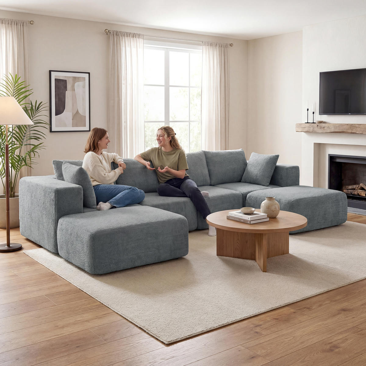 ECKSOFA Dunkelgrau 294.0/165.0/70.0 cm - Dunkelgrau, Textil (165/294cm)