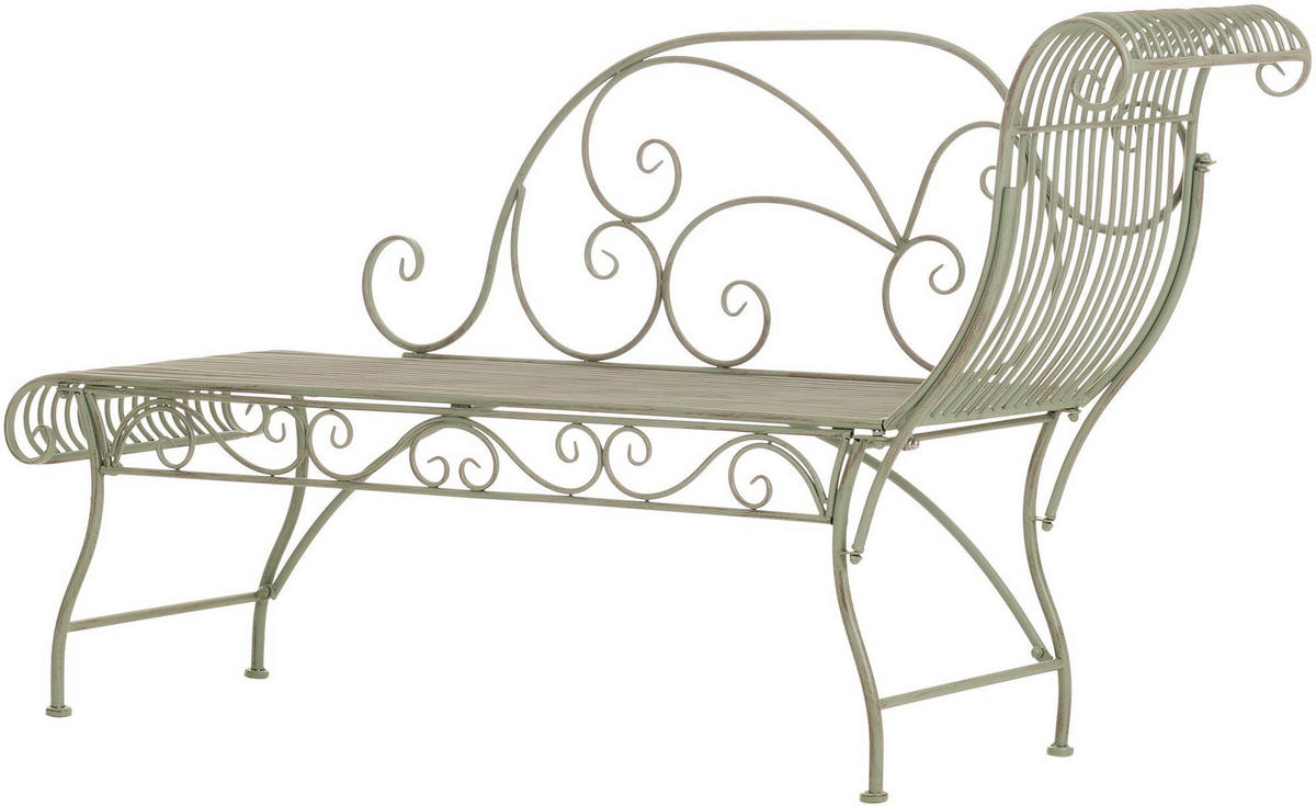 GARTENLIEGE Metall antik-grün - Grün, Metall (156/78/46cm) - CLP